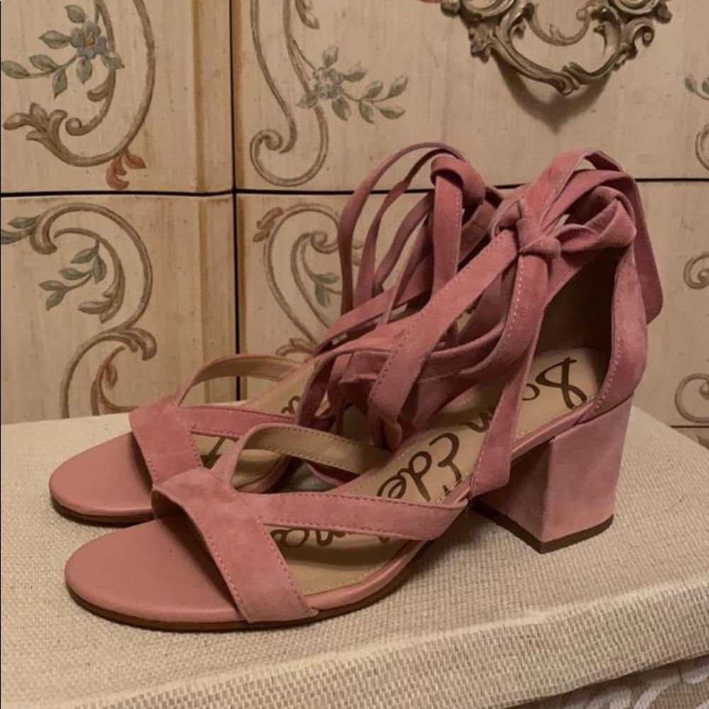 Blush Pink Suede Sam Edelman Sandals